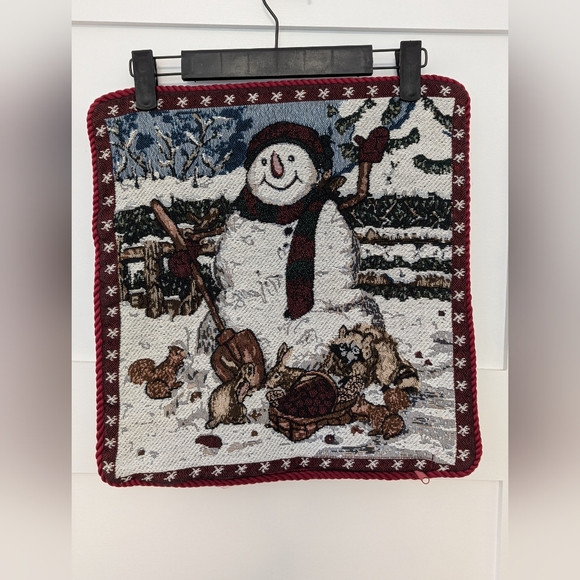 Christmas Tapestry Pillow Cover With Zipper - Picture 5 of 6